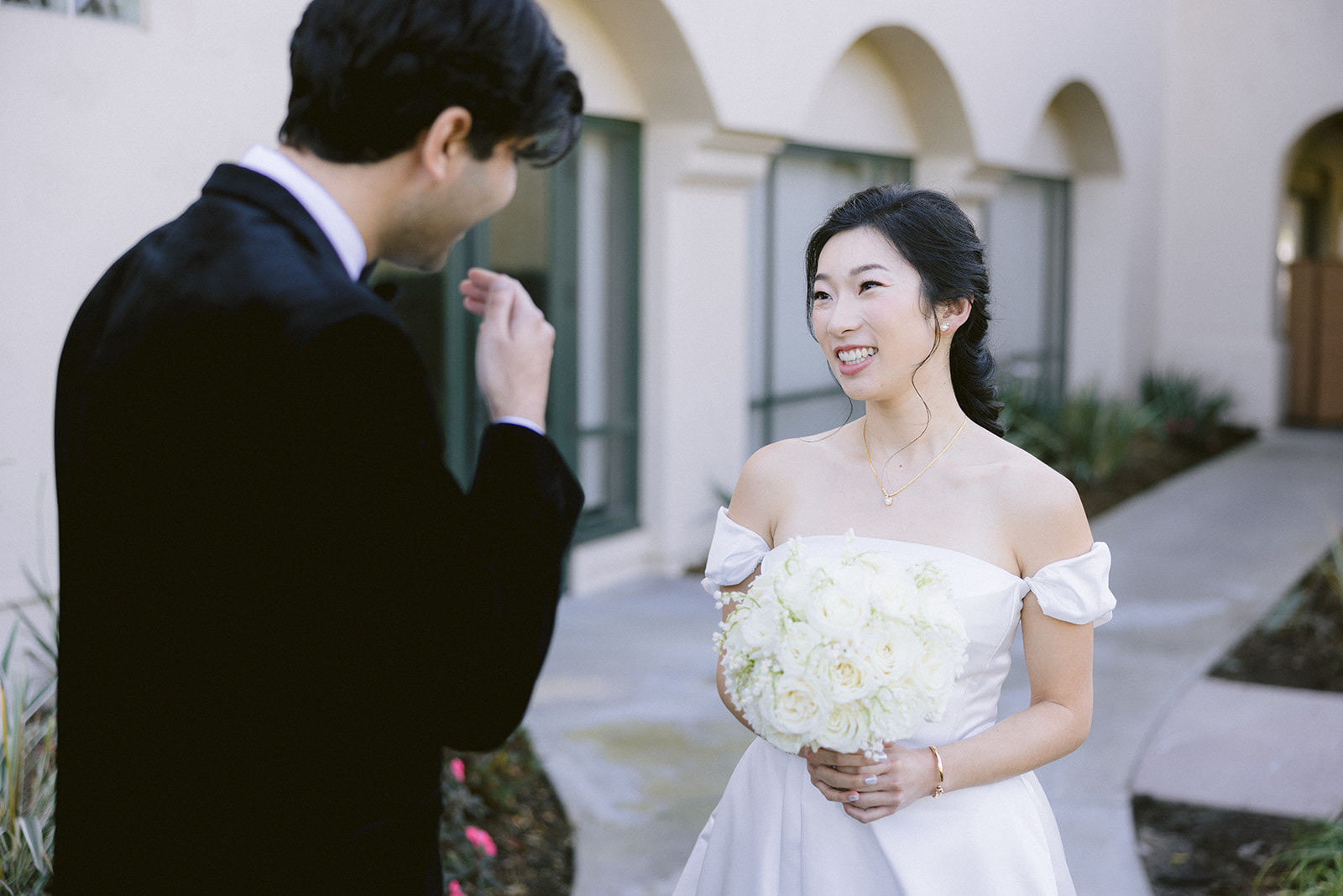 Wedding portrait on the golf course