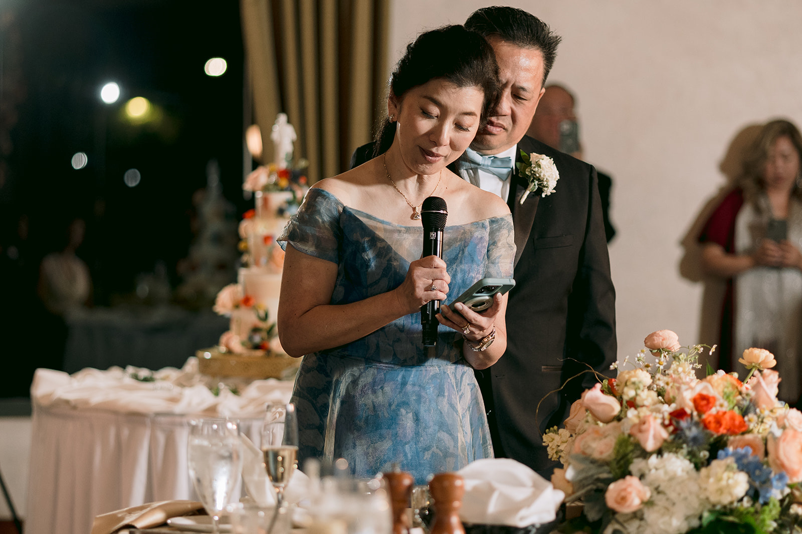 Emotional speech from bride's parents