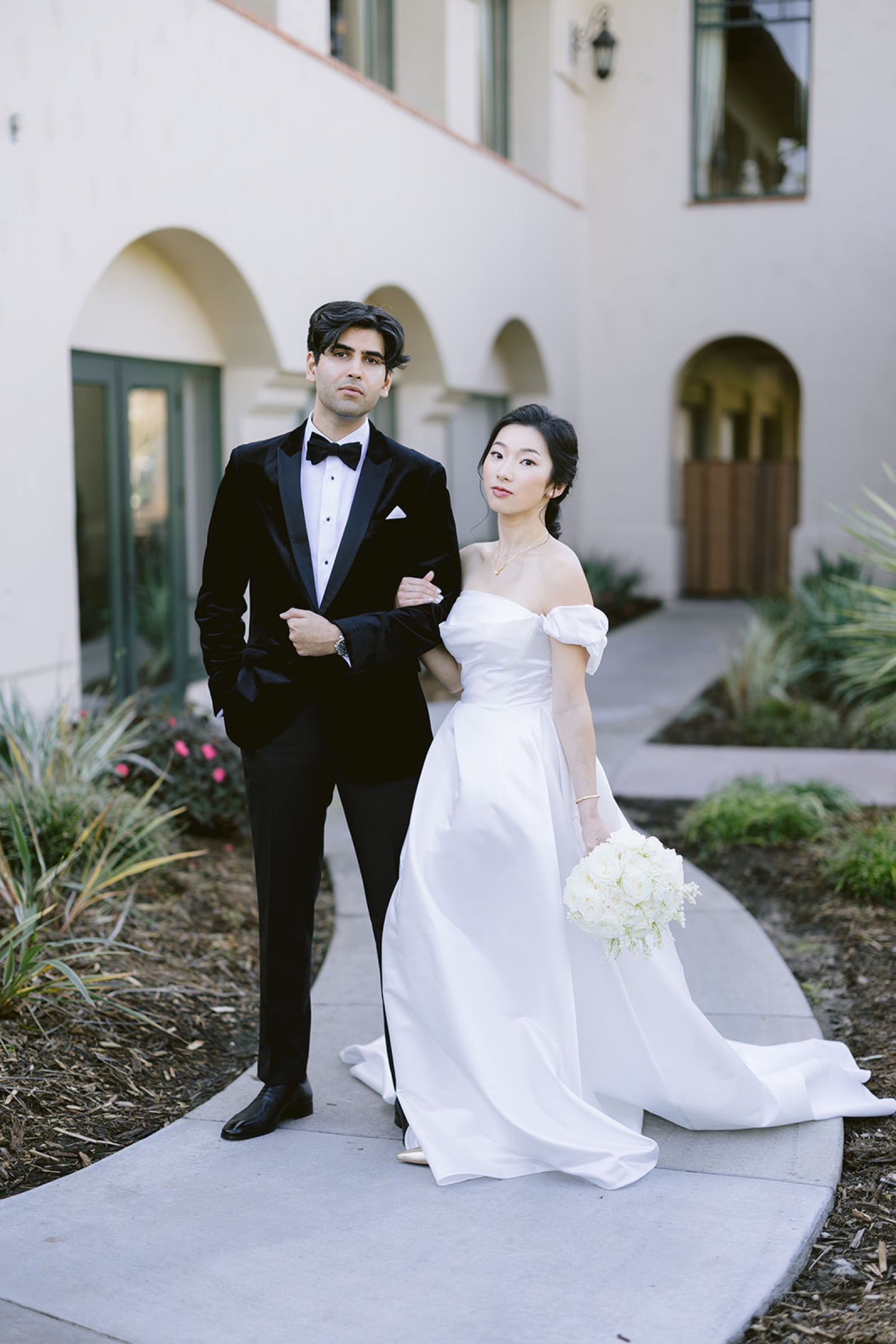 Elegant couple portrait at South Hills Country Club